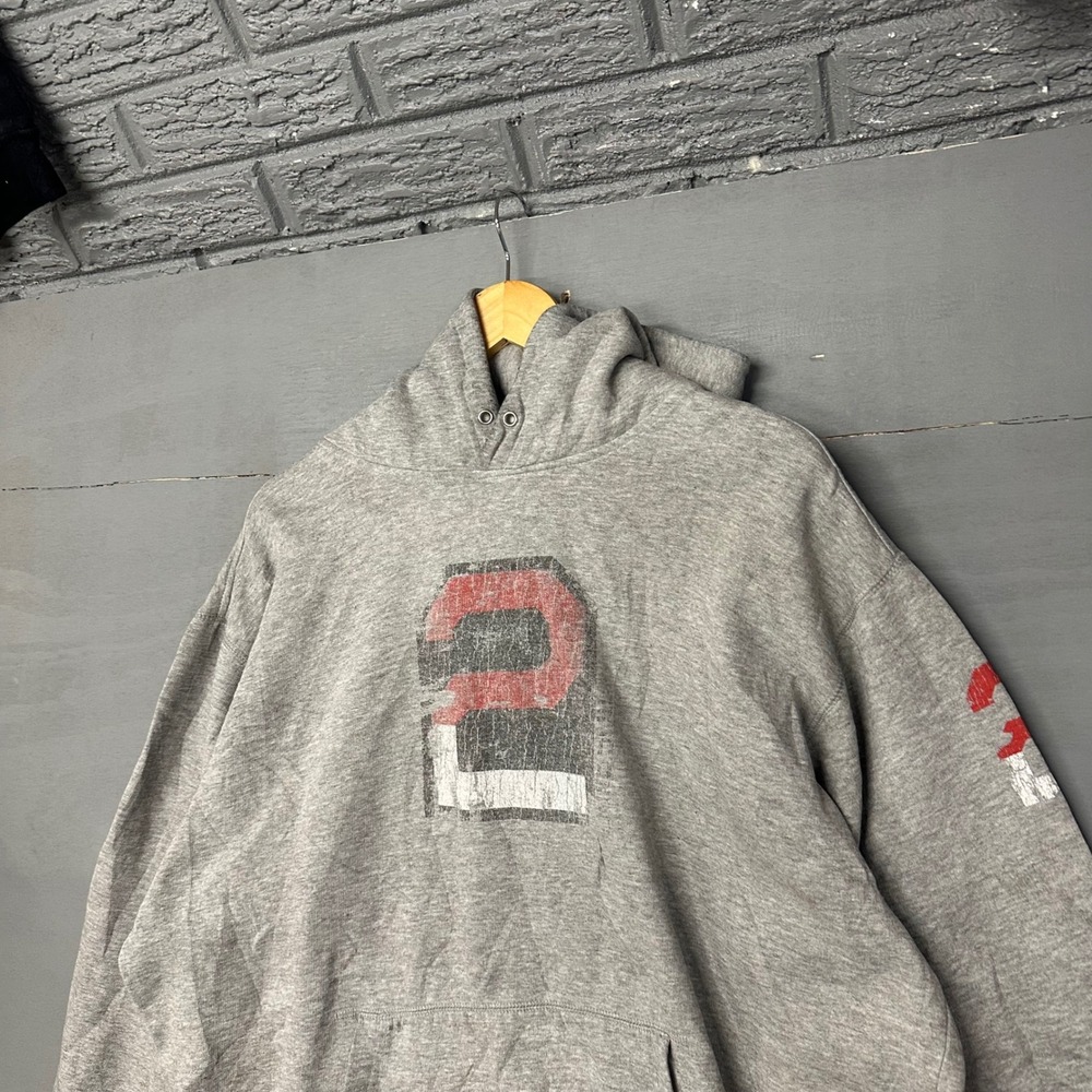 Mossimo Grey‎ Hoodie Graphic Print Hooded Sweatshirt Men's XL